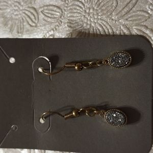 Silver Stone Earrings